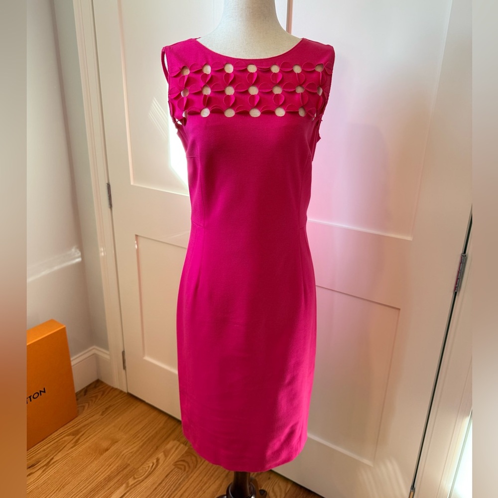 Akris Punto Fuchsia Sleeveless Midi Dress